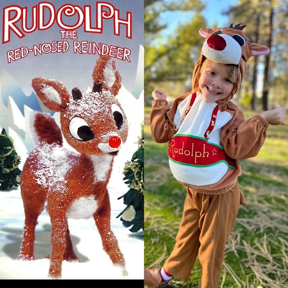 Rudolph the Red-Nosed Reindeer child costume (size 3-5) - Picture 1 of 10